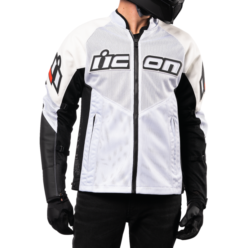 MESH AF CE LEATHER JKT WH LG