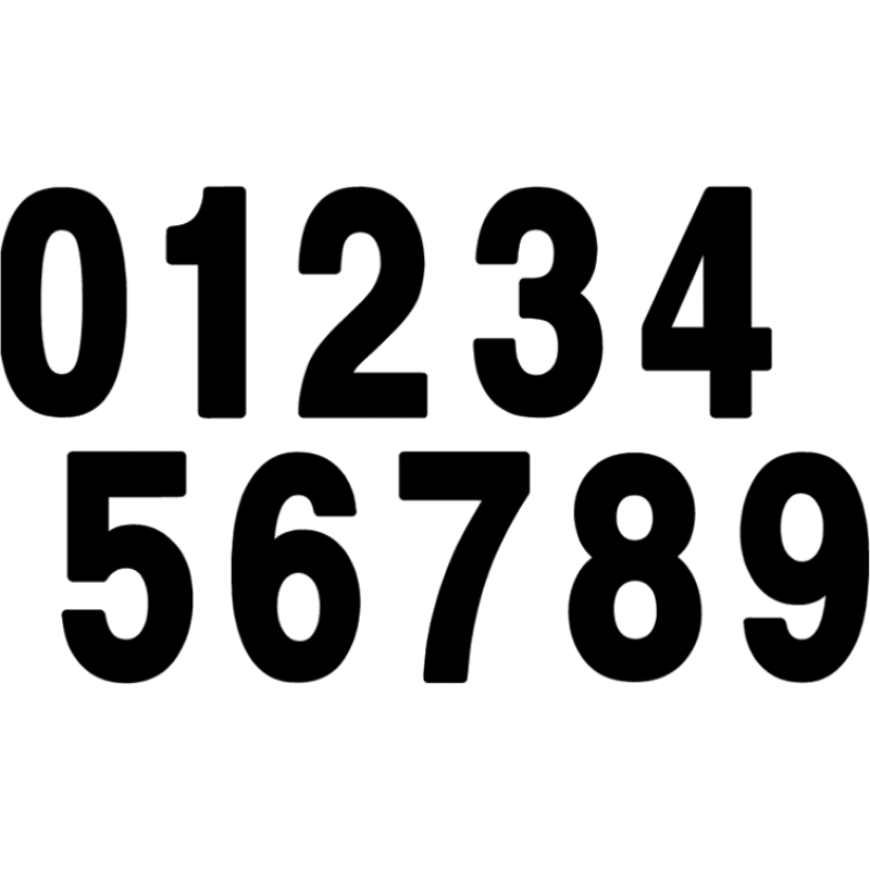 PRO 8" NUMBER BLACK #2