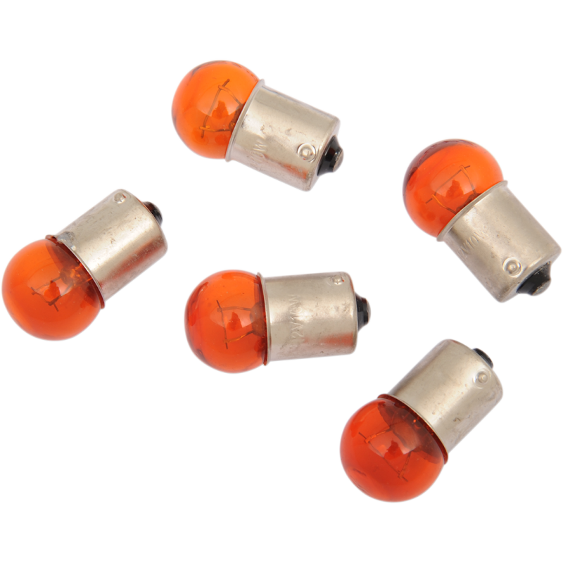 AMBER 10WATT SINGLE FILIMENT BULB 5PK