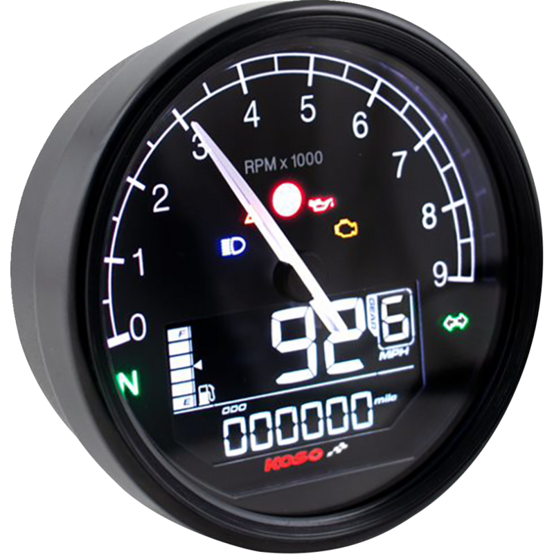 TNT-05  D80 TACHO + SPEEDOMETER HARLEY-DAVIDSON BLACK