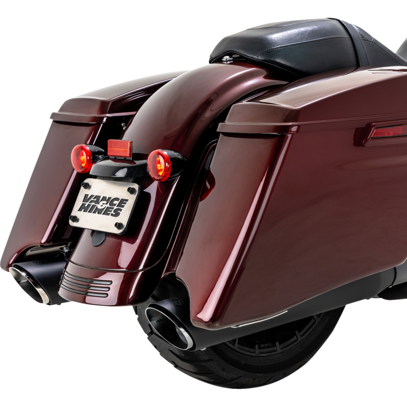 MUFFLERS TWIN SLASH ROUND 4" BLK FL