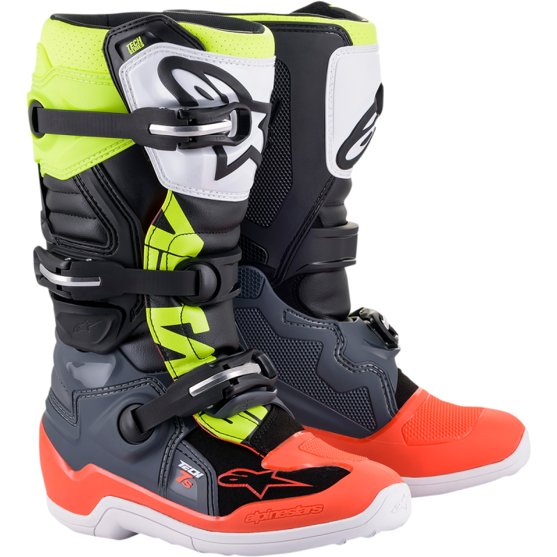 BOOT TECH 7S GY/RD/YL 6
