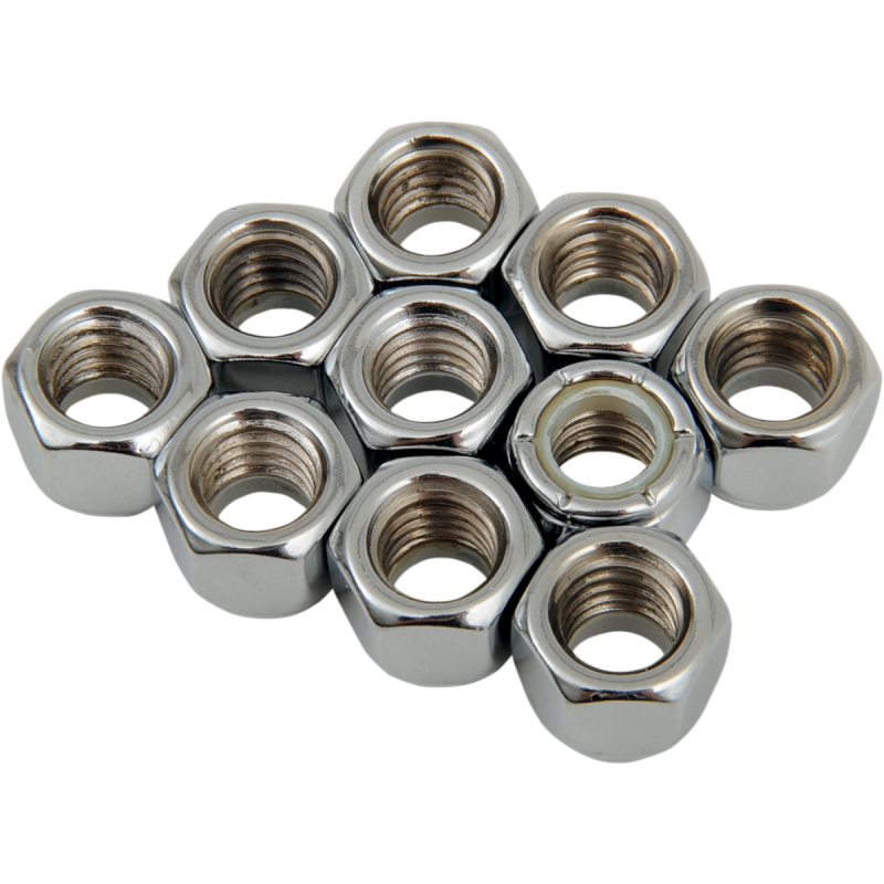 3/8-16 NYLOCK HEX NUT(10)CY-CHROME