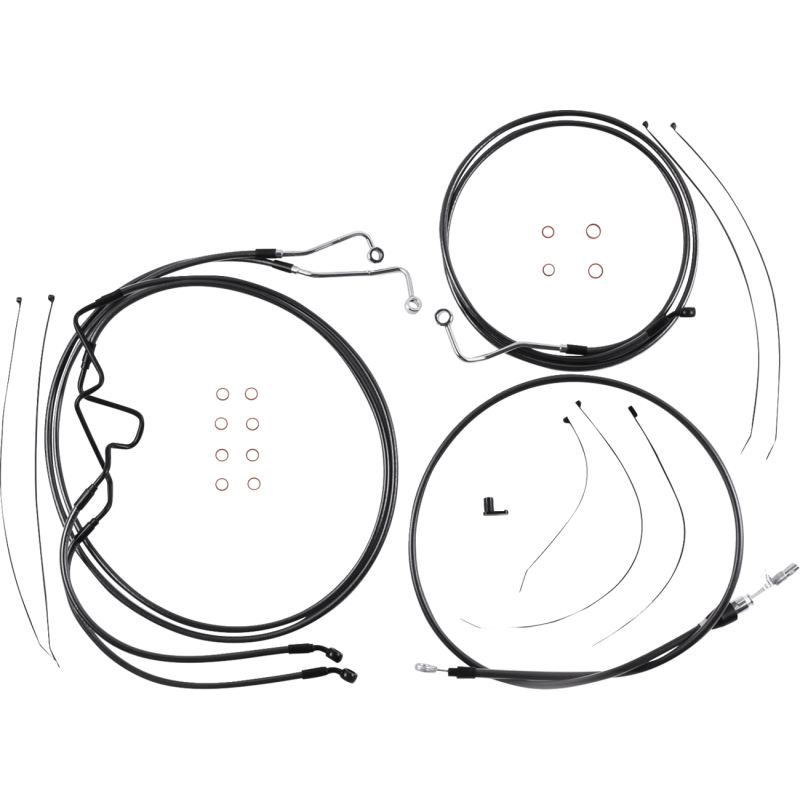 Black Pearl Handlebar Installation Kit - 8" -21-22 FLHR