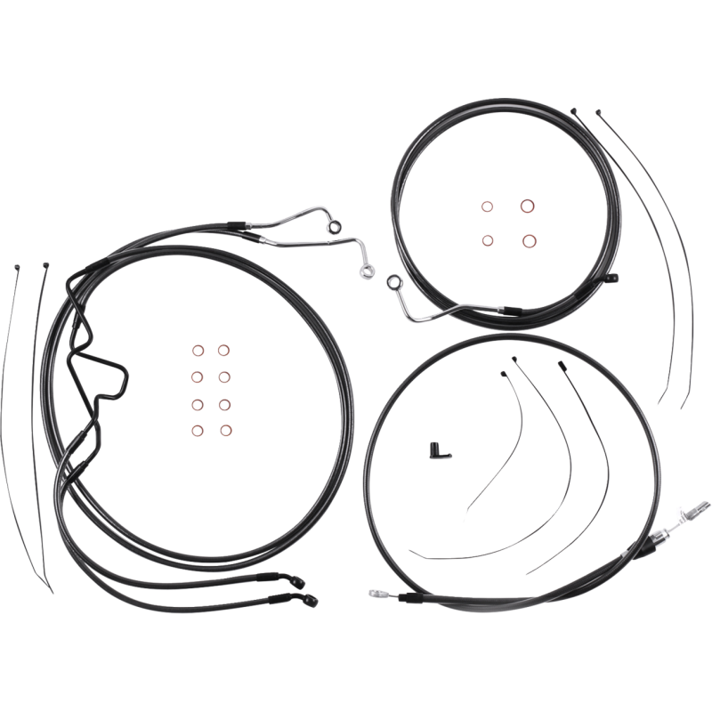 Black Pearl  Handlebar Installation Kit - 10" -21-22 FLHR