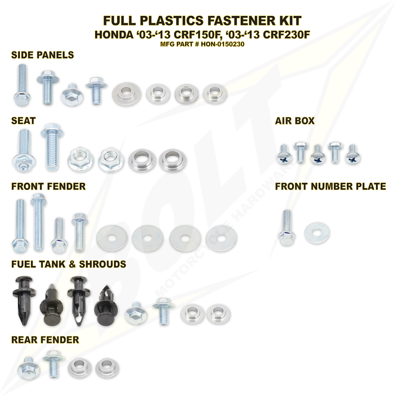 Honda Full Plastics Fastener (Kt)