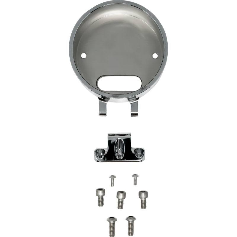 GAUGE BEZEL ROUND FOR ASCENT PRO RISERS CHROME