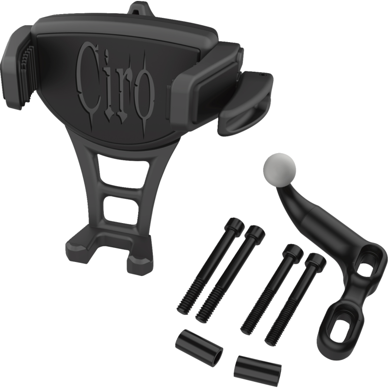 HOLDER PHONE CONSTRICTOR BLK, OFFSET PERCH MOUNT BLK