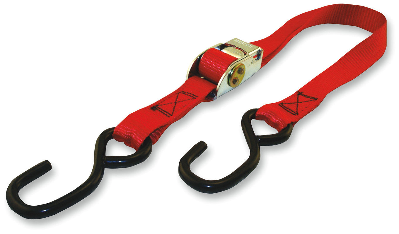 1"x6' RED SECURITY LOCK BUCKLE TIE-DOWN