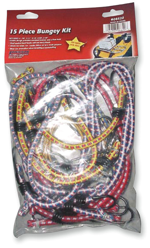 ASSORTED BUNGEY BAG, 15PK