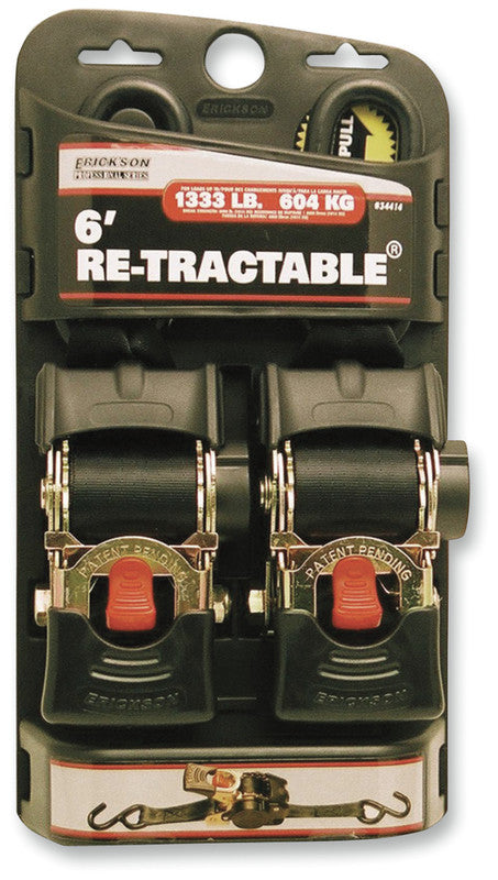 2"x6' 4000LB RETRACTABLE TIE-DOWN 2PK