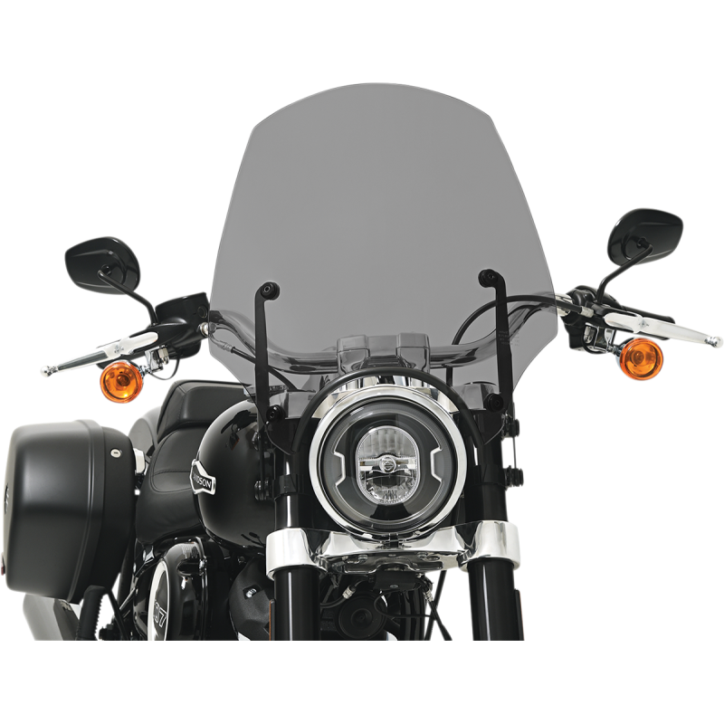 El Paso Windshield - 17" - 9" Headlight Cutout - Black Smoke