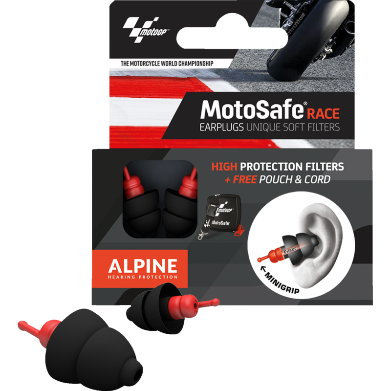 EARPLUGS MOTOSAFE RACE - MOTOGP EDITION (PAIR OF PLUGS)
