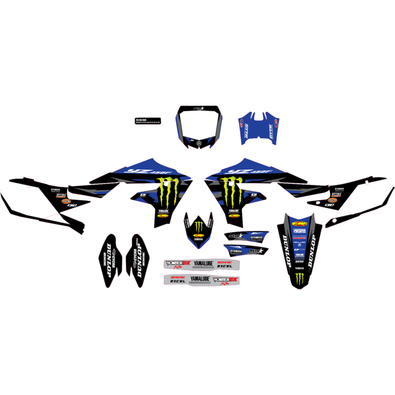 Cmplt kit 23.5/24 Monster Star Yam - YZ 450 (18-22) WHT BG