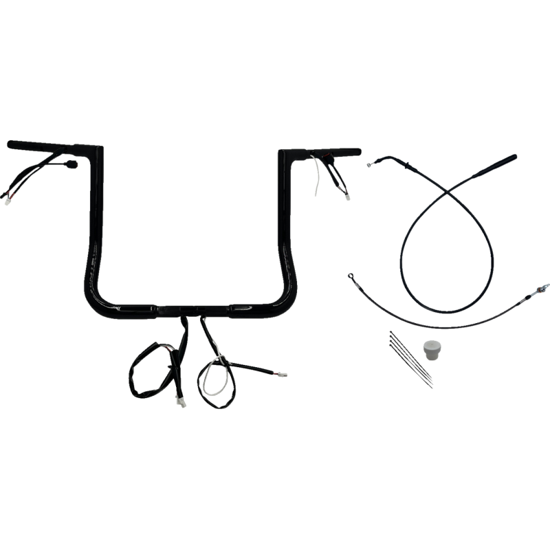 1-1/4" EZ Install Flat Top Handlebar - 14" - BLK