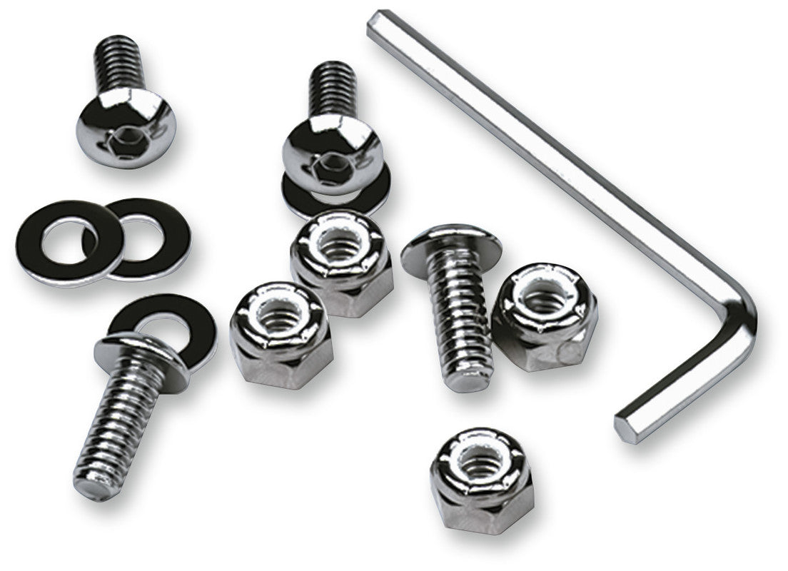 CHROME LICENSE PLATE HARDWARE PK/4