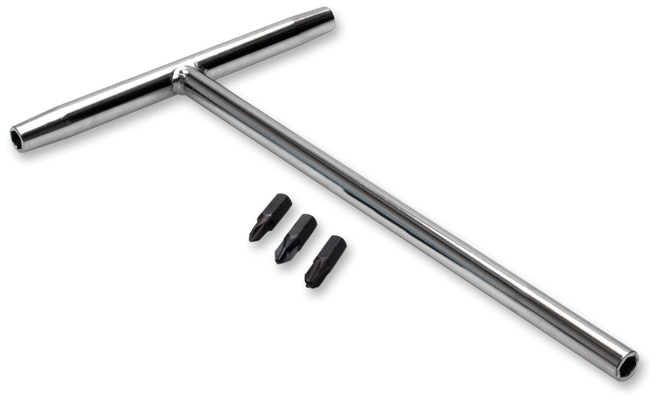 T-HANDLE BIT DRIVER C/W # 1,2,3 PHILLIPS TOOL