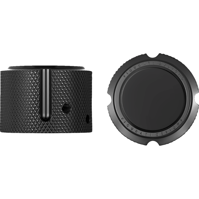 FRONT AXLE NUT COVERS PLAIN IN BLACK