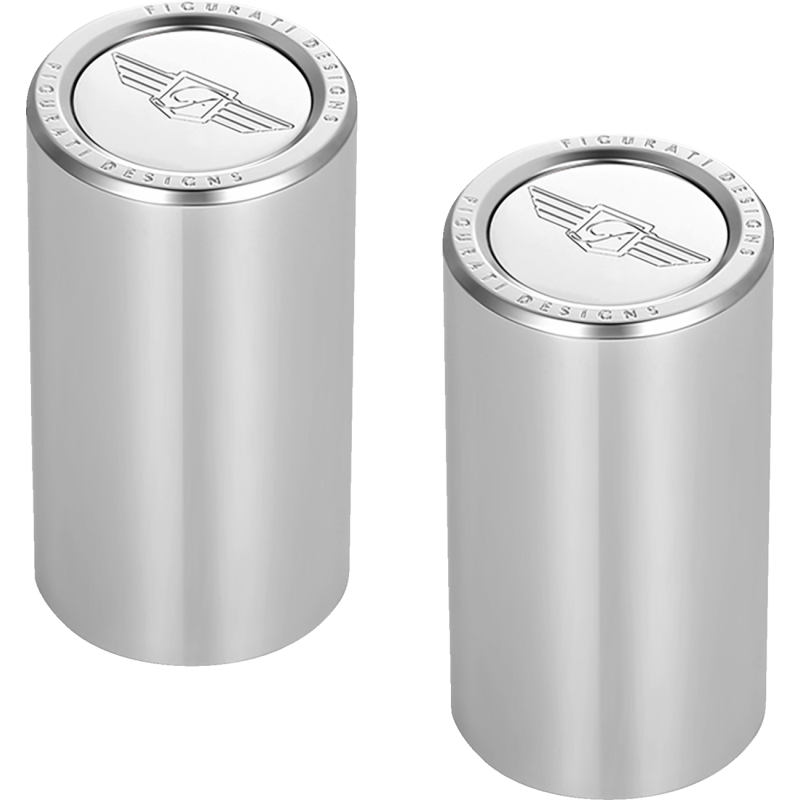 ND MAG DOCKING COVERS SILVER WITH FD LOGO 25.2X46.5mm