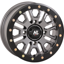 HL23 ALLOY 14X7 4/156 5+2 (+38mm) BEADLOCK GUN METAL GREY W1