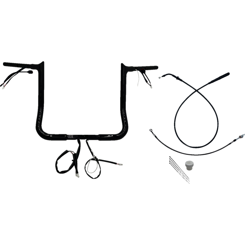 1-1/4" EZ Install Pointed Top Handlebar - 14" - BLK