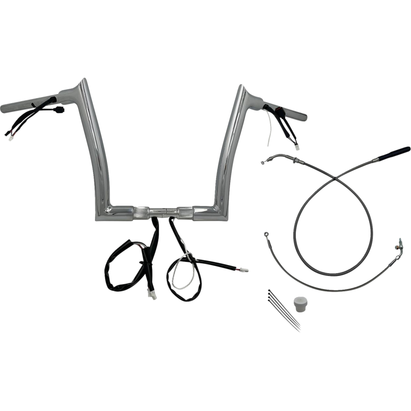 1-1/2" EZ Install Pointed Top Handlebar - 12" - CHR