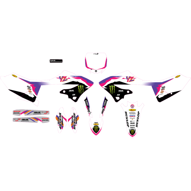 Cmplt kit 93 MEY RETRO Star - YZ 125/250 (22-24) WHT BG