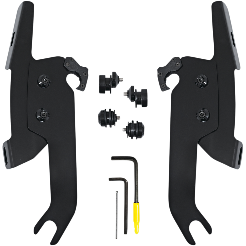 Fats/Slim Winshield Trigger Lock Complete Mount Kit - Black