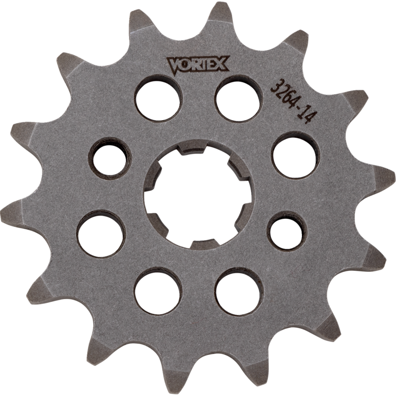 SPROCKET VORTEX STEEL FRONT 420-14 TOOTH SLVR