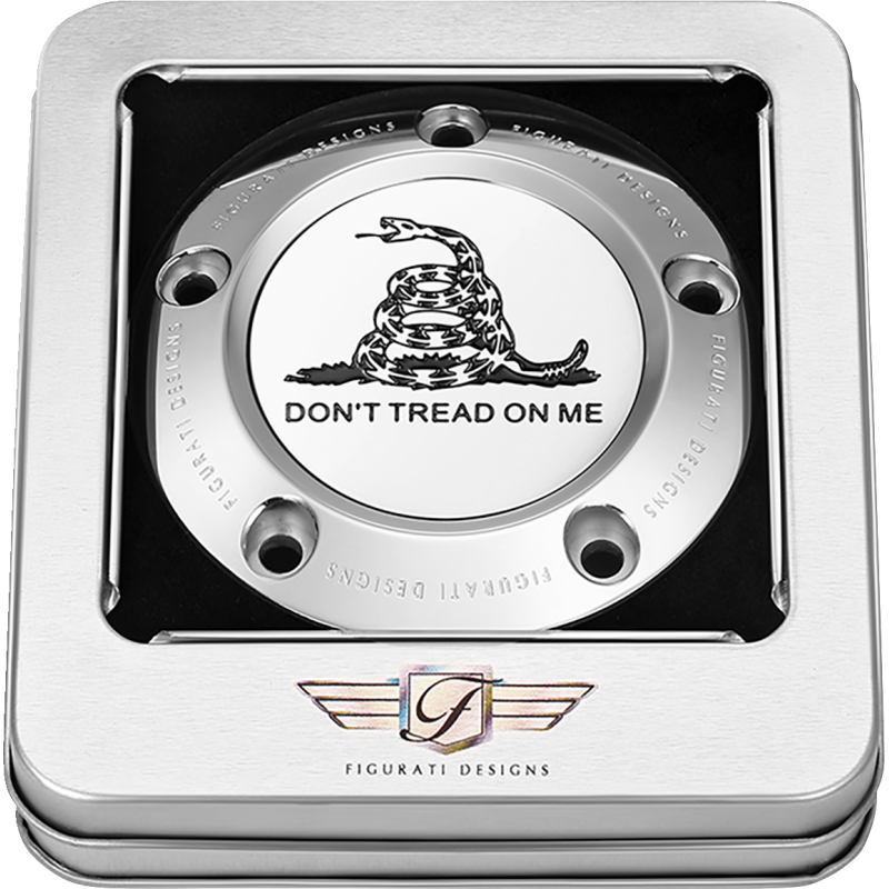 TIMING COVER SILVER WITH DON'T TREAD ON ME, 5-HOLE