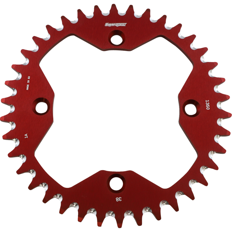 SPKT REAR ALLOY RED 38T