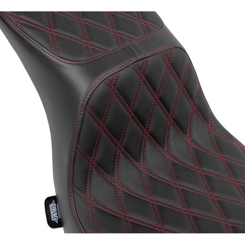 Seat Predator 2up Blk Vinyl Red DD Stch FLSB FXLRS