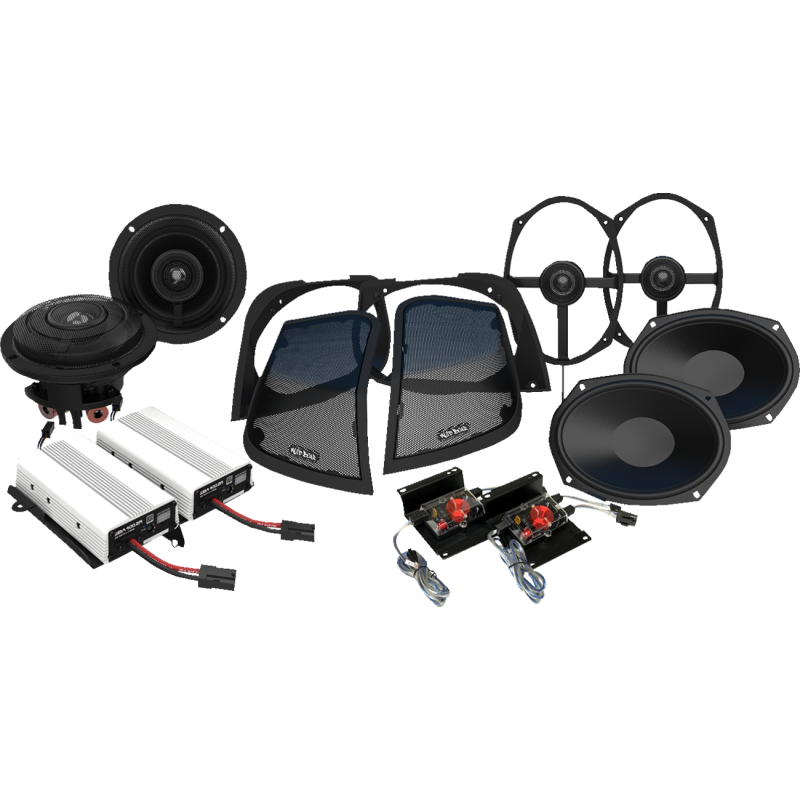 AMPLIFIER SPEAKER KIT-FARING-SADLEBAG W CUT IN ADAPTORS