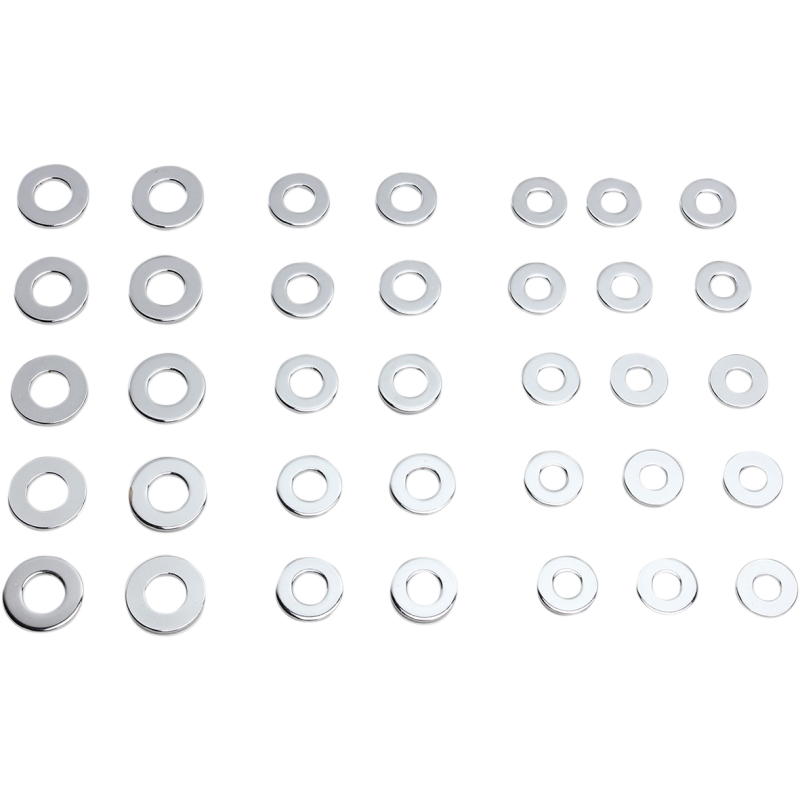 SAE FLAT WASHER KIT(35PCS) CHROME