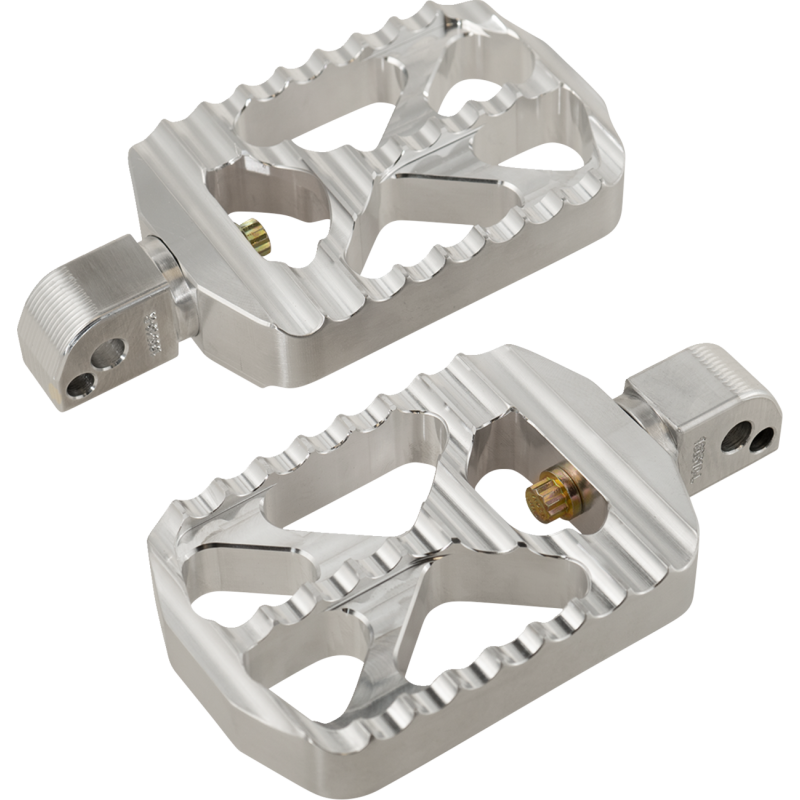 FOOTPEGS PASSENGER BEAR CLAW SOFTAIL SILVER