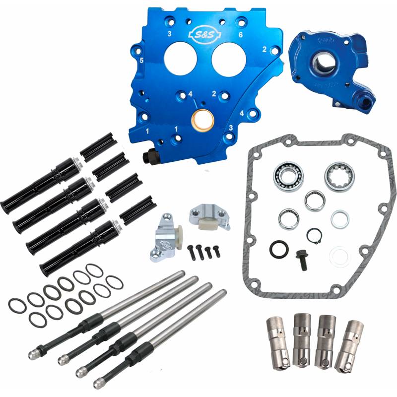 Cam Chest Kt w/o Cams Chain drive Oil cooled Blk P