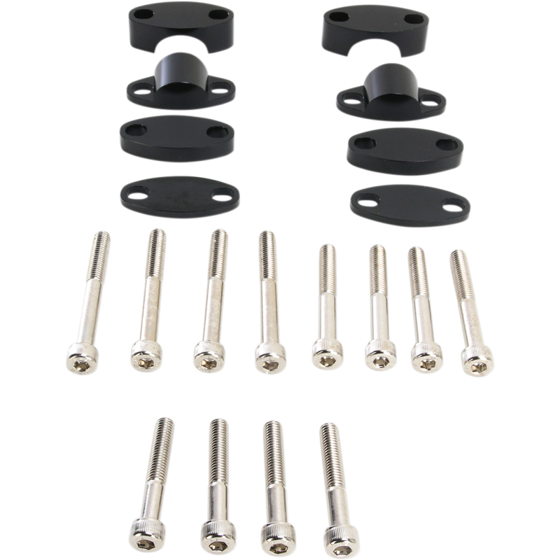 RISER KIT H/BAR 1 1/8 BLK