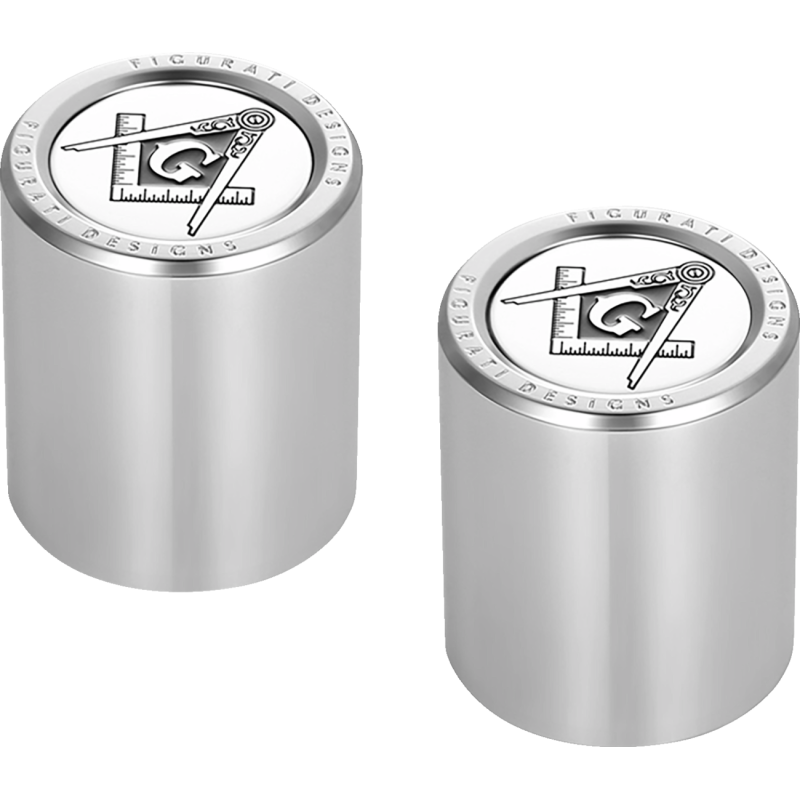 ND MAG DOCKING COVERS SILVER WITH MASONIC 25.2X32mm