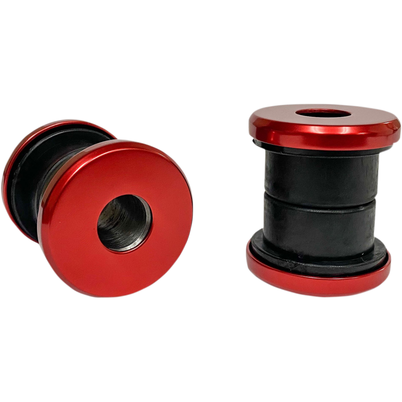 Handlebar Riser Damper Kit, with Red Ano Billet Caps,