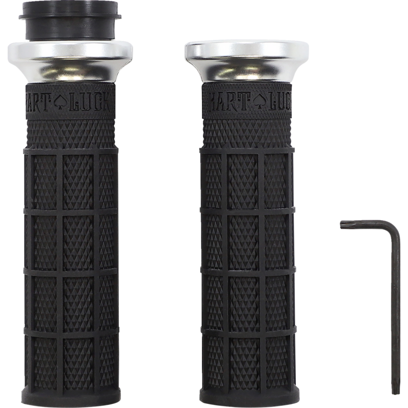 ODI V-TWIN LOCK ON TBW CBL BLK/SLVR