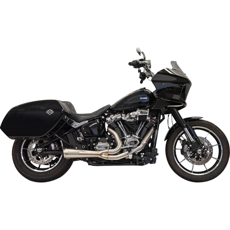 Exhaust Short Ripper 2:1 w Megaphone Stainless M8 Softail