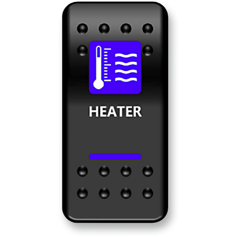 MOOSE BRANDED HEATER SWITCH WITH BLUE LED