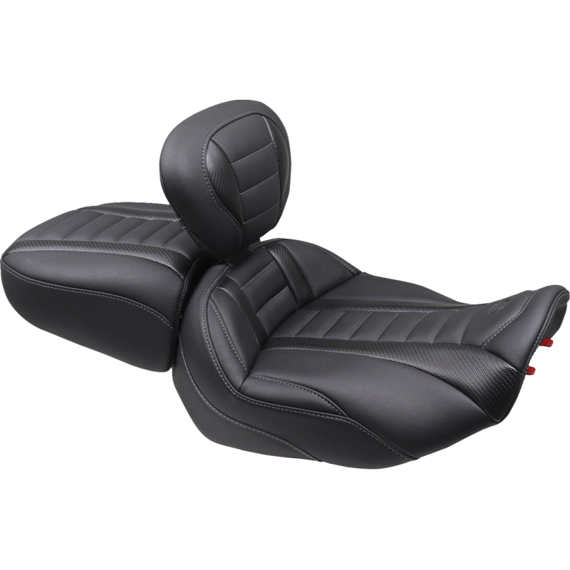 Delux Tour Pass Seat Grey Stitch C.Fiber Inlay FLH/FLT 23-24