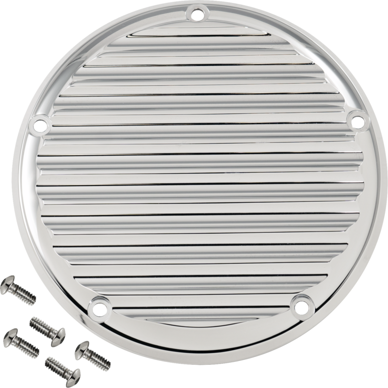 COVER DERBY SOFTAIL 5-H FINNED CHROME