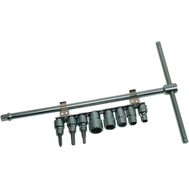 SLIDING T-DRIVER W/ 8 PC SOCKET
