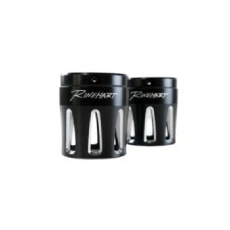 17-23 FLH 4" SO MUFFLERS CHR/BLK MERGE END CAPS*