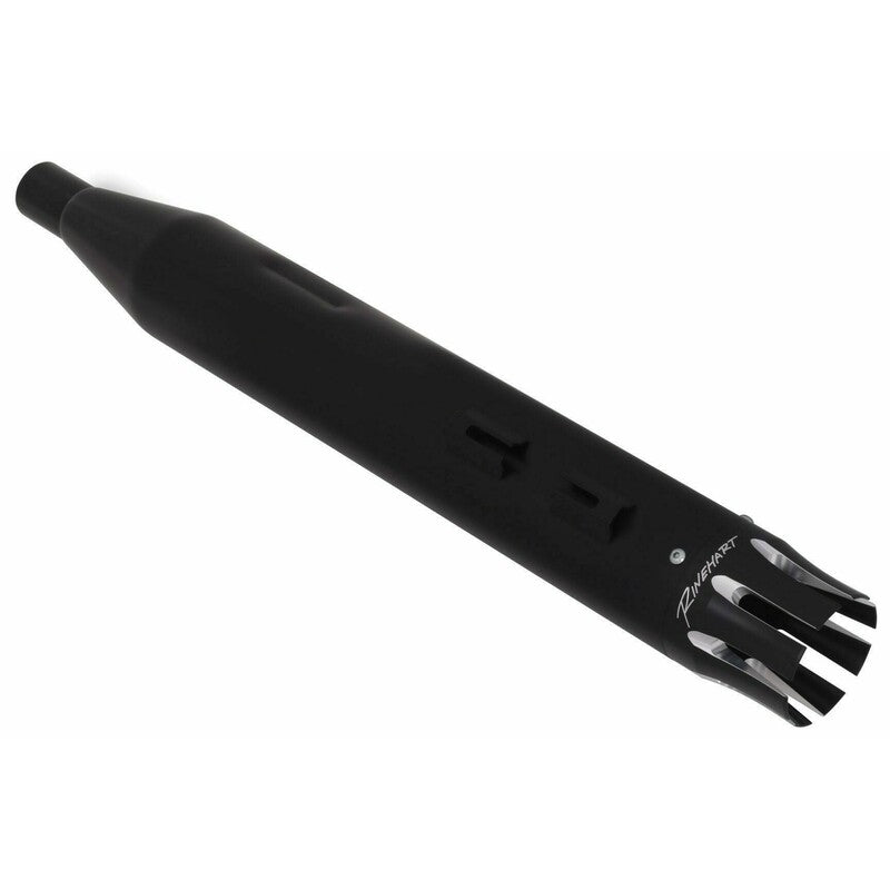 17-23 FLH 4" SO MUFFLERS BLK/BLK CASTLE END CAPS*
