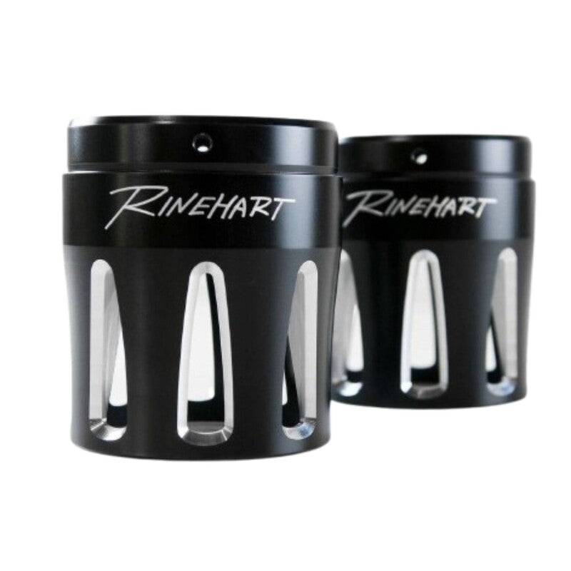 17-23 FLH 4" SO MUFFLERS BLK/BLK MERGE END CAPS*
