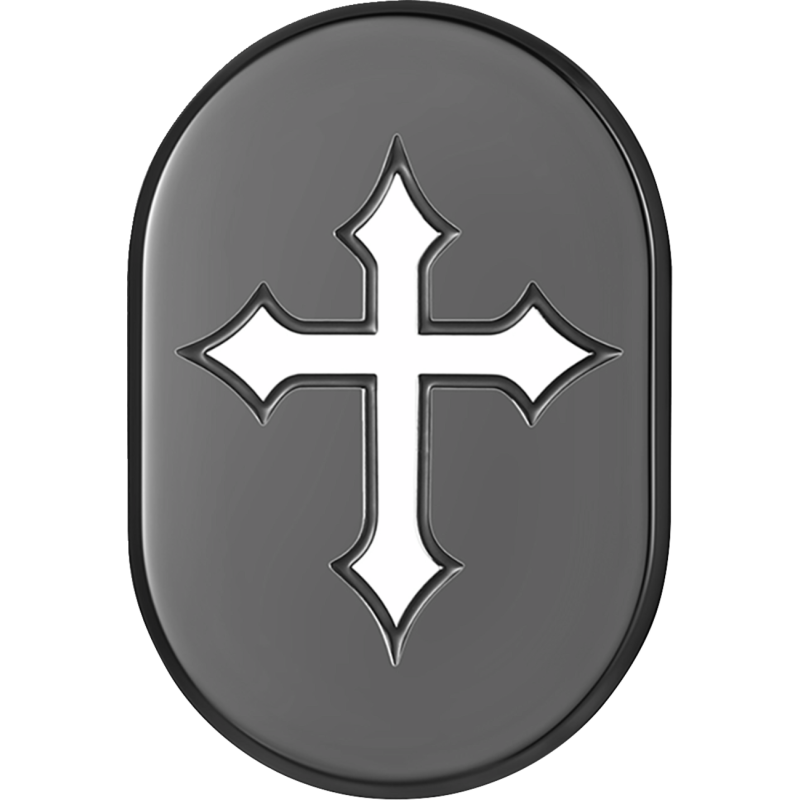 BACK FENDER COVER BLACK WITH MALTESE CROSS-LEFT