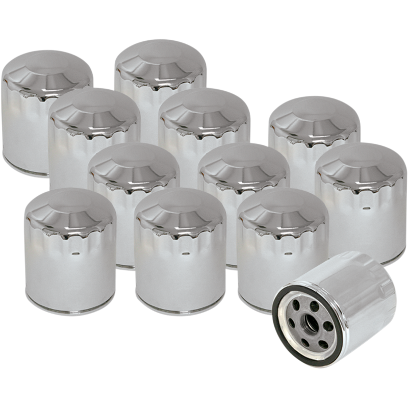 (CS/12) Filter, Oil, SB, SH V-Series, Chrome, 12 PK